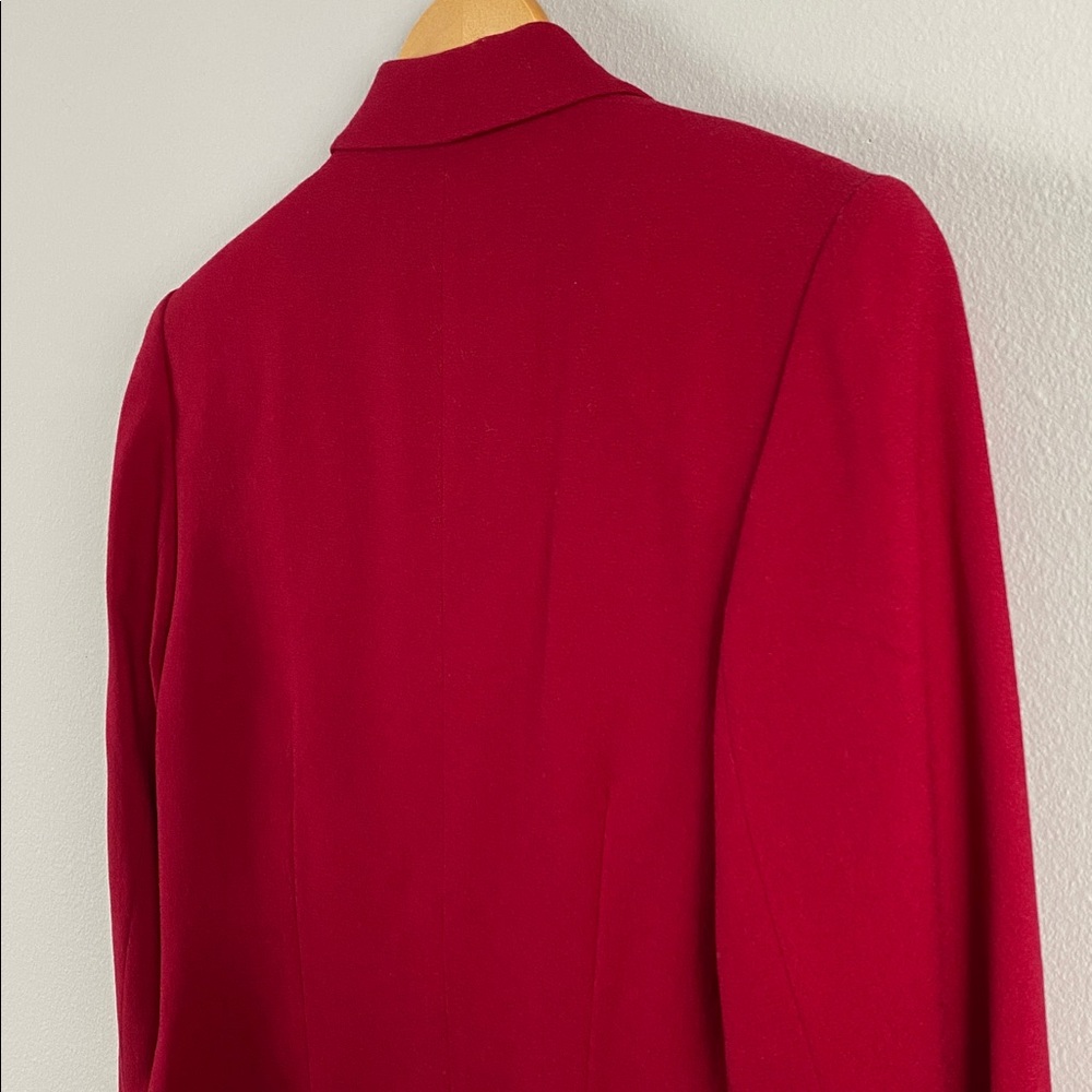 Kasper & Company ASL Vintage Wool Blazer/Suit Jacket | Fully Lined | Red - Picture 9 of 16